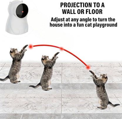 Juguetes Para Gatos, Luz LED Para Gatos Con Trayectoria Real Y Recargable, Activada Por Movimiento, Automática, Juguete Interactivo Para Gatos De Interior/Cachorros/Perros