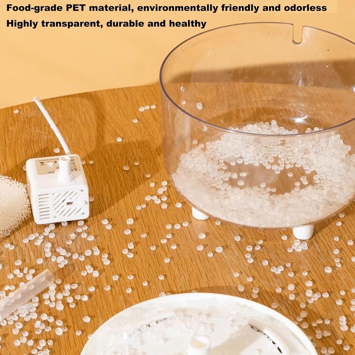 Fuente De Agua Para Mascotas De 15 X 15 X 16 Cm, Fuente De Agua Silenciosa Para Gatos De 1 Litro, Dispensador De Agua Eléctrico Estilo Flor, Fuente De Agua Inalámbrica Para Gatos Con Filtro