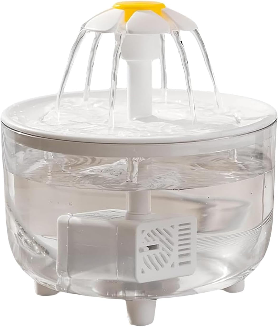 Fuente De Agua Para Mascotas De 15 X 15 X 16 Cm, Fuente De Agua Silenciosa Para Gatos De 1 Litro, Dispensador De Agua Eléctrico Estilo Flor, Fuente De Agua Inalámbrica Para Gatos Con Filtro