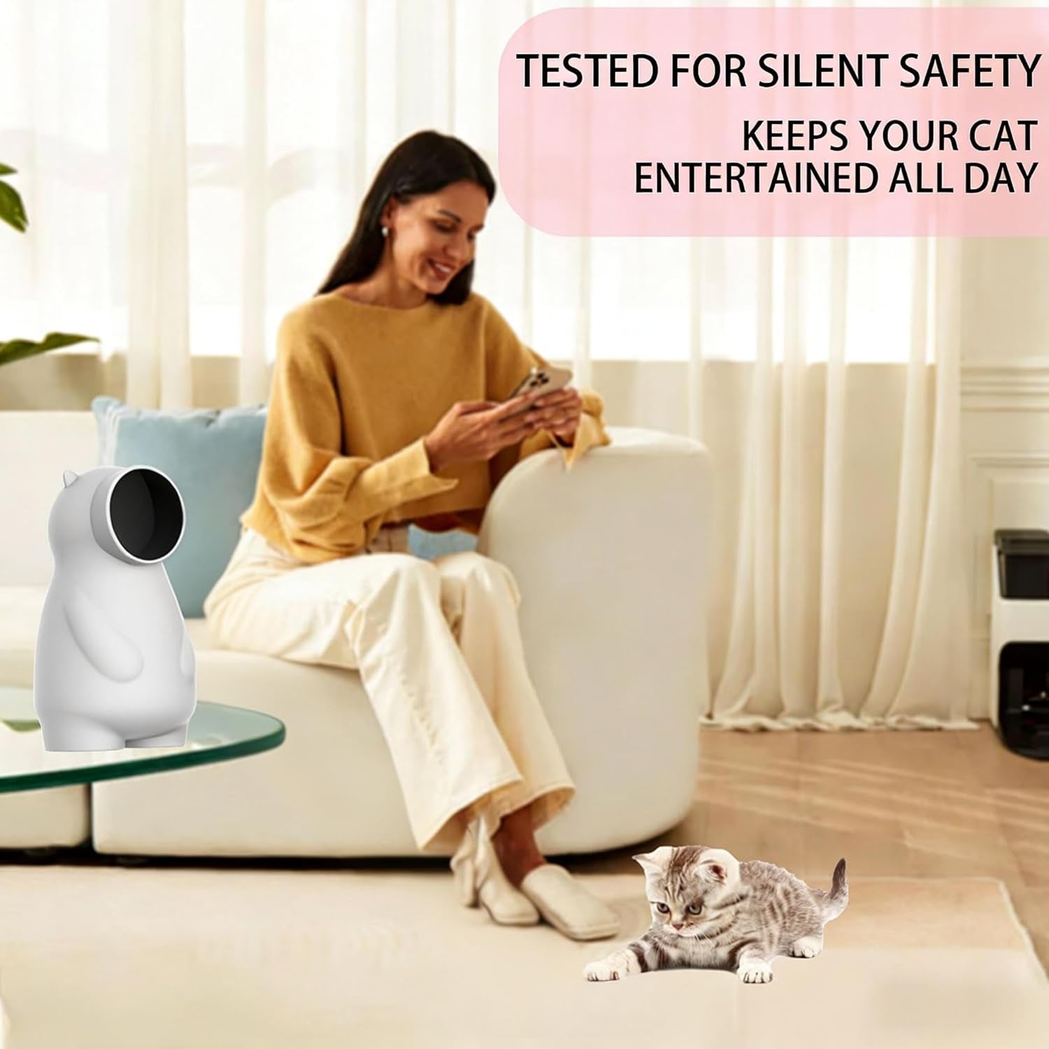 Juguetes Para Gatos, Luz LED Para Gatos Con Trayectoria Real Y Recargable, Activada Por Movimiento, Automática, Juguete Interactivo Para Gatos De Interior/Cachorros/Perros