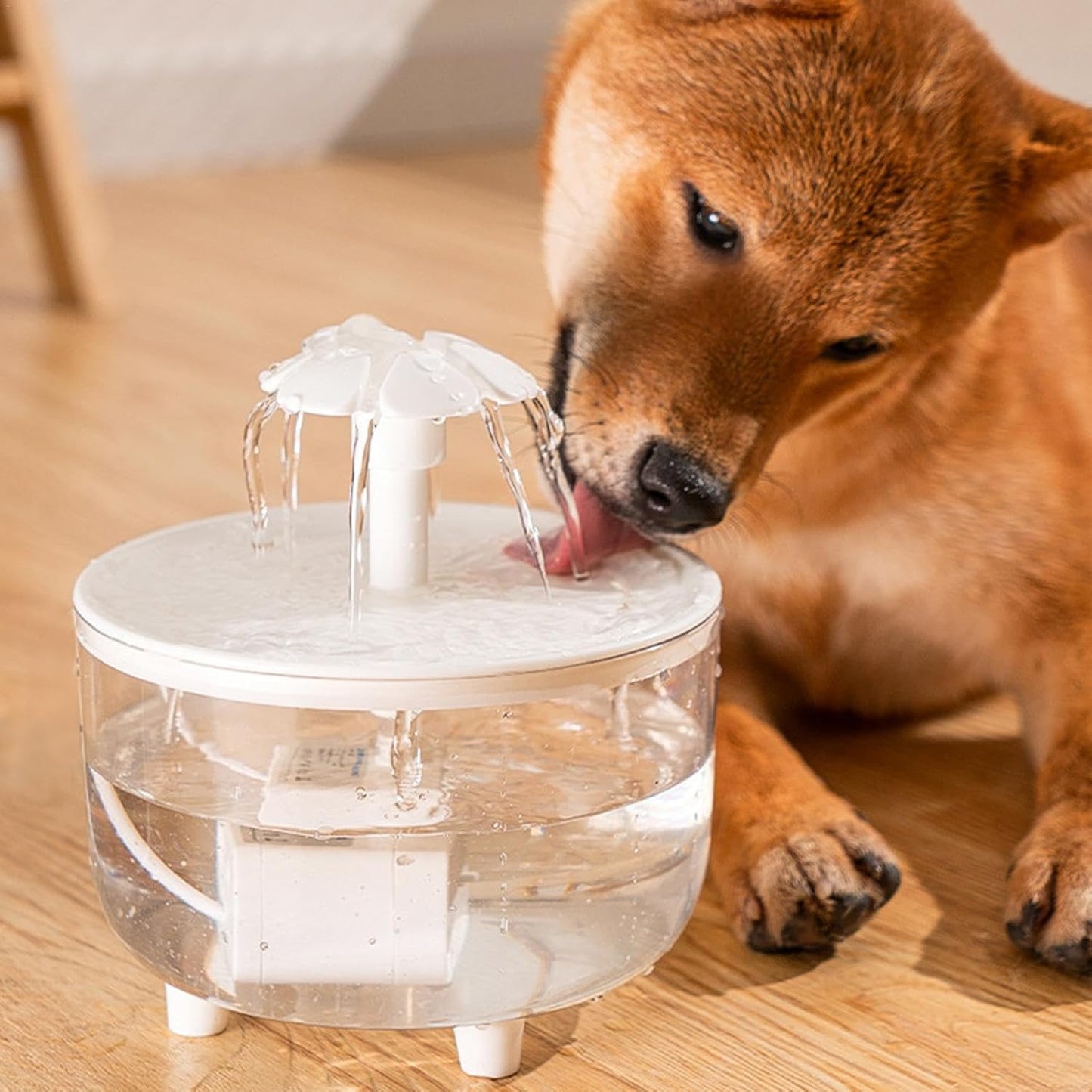 Fuente De Agua Para Mascotas De 15 X 15 X 16 Cm, Fuente De Agua Silenciosa Para Gatos De 1 Litro, Dispensador De Agua Eléctrico Estilo Flor, Fuente De Agua Inalámbrica Para Gatos Con Filtro